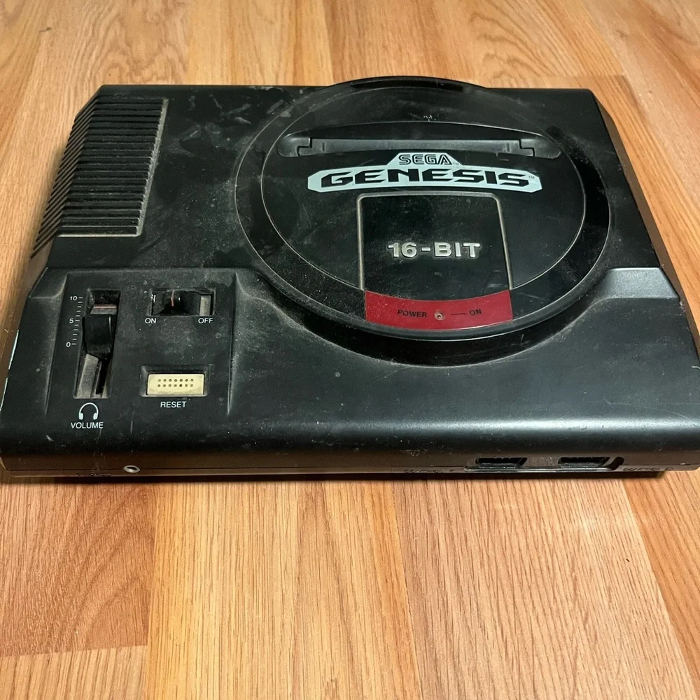 SEGA Genesis 16-Bit Black Home Console MK-1601 No Controller Not Tested